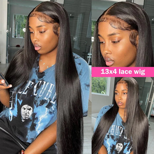 Bone Straight Human Hair Wigs 220% 13x4/6 Lace Front Wigs 5x5 Human Hair Lace Closure Wigs HD Lace Frontal Wig 32 30 inch