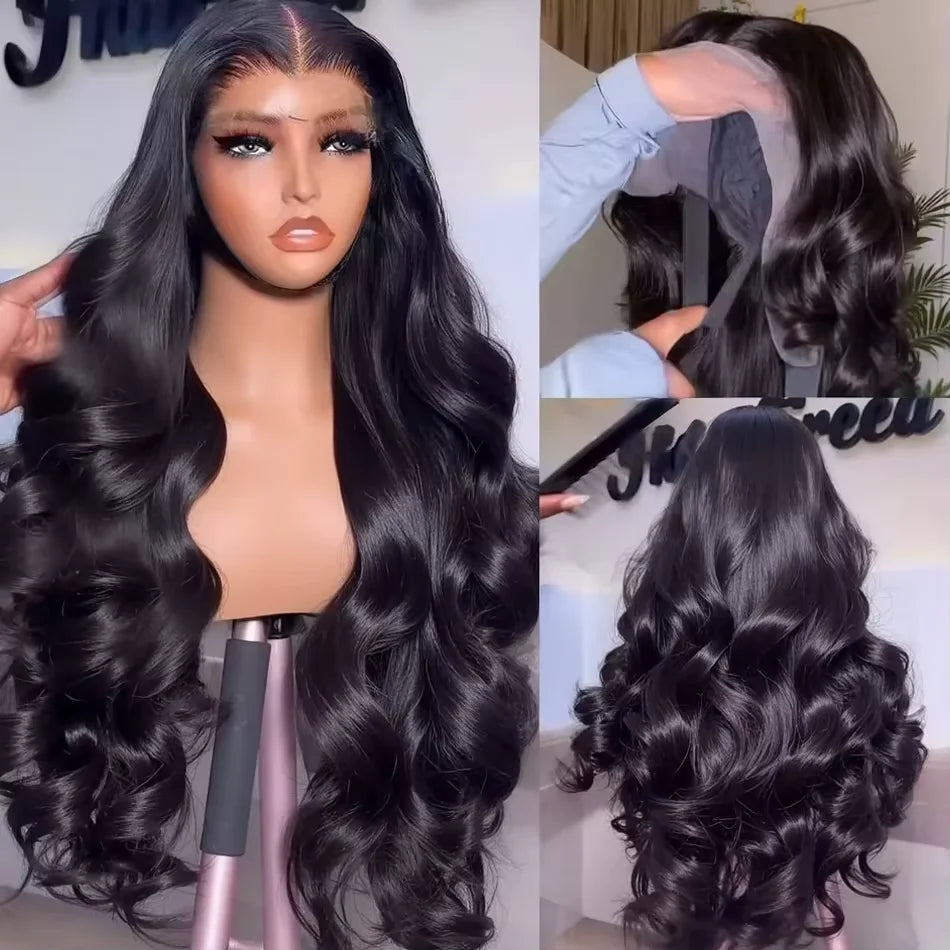 Ready To Wear Lace Front Human Hair Wigs 300 Density 30 36 Inch 13x4 13x6 Body Wave Lace Front Wigs 5X5 Glueless Wig Pre plucked