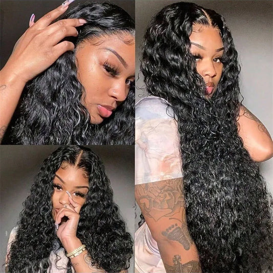 Deep Kinky Curly Human Hair Wigs 13x4 Jerry Curly Lace Front Wig 40 42 Inch 13X6 HD Transparent Lace Frontal Wigs