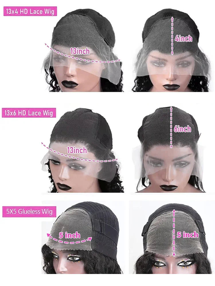Ready To Wear Lace Front Human Hair Wigs 300 Density 30 36 Inch 13x4 13x6 Body Wave Lace Front Wigs 5X5 Glueless Wig Pre plucked