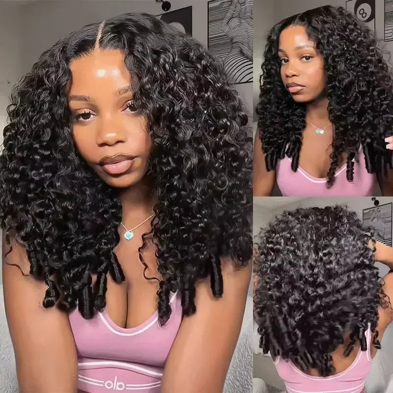 Burmese Curly 13x6 Hd Lace Front  Human Hair Hair Wig 200 Density 13x4 7x6 Lace Full Frontal Hair Wigs 30 36 46 Inches