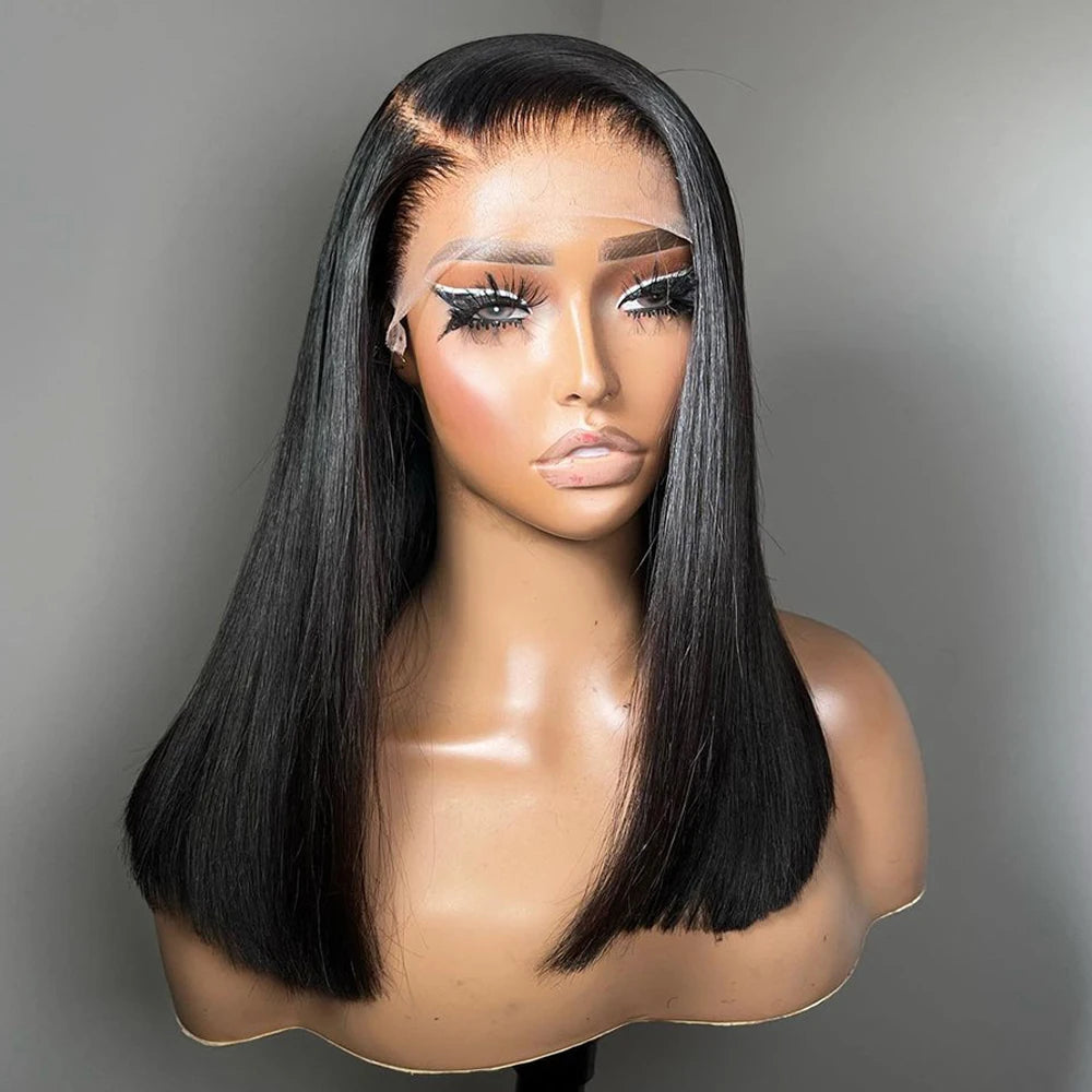 Multiple Remy Straight Natural Wig 13x4 Lace Front Human Hair Wig Transparent Lace Frontal Wigs Short Bob Wig