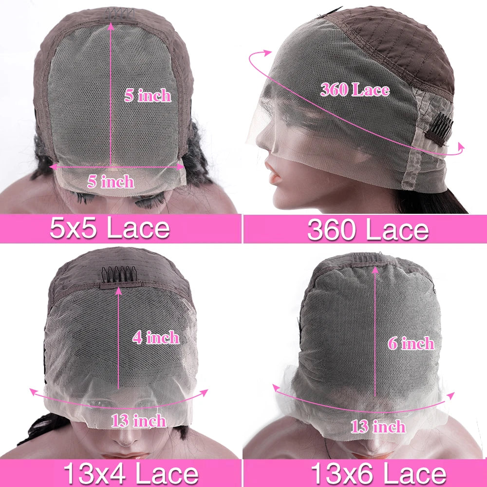 Body Wave Lace Front Wig Pre Plucked 360 Lace Frontal Wig Human Hair Wigs For Women 5x5 Wig 200 Density HD Transparent 13x4 13x6