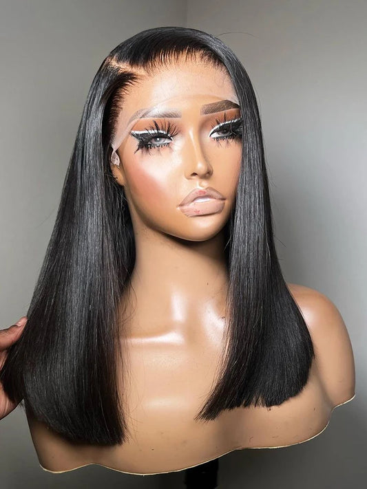 Multiple Remy Straight Natural Wig 13x4 Lace Front Human Hair Wig Transparent Lace Frontal Wigs Short Bob Wig