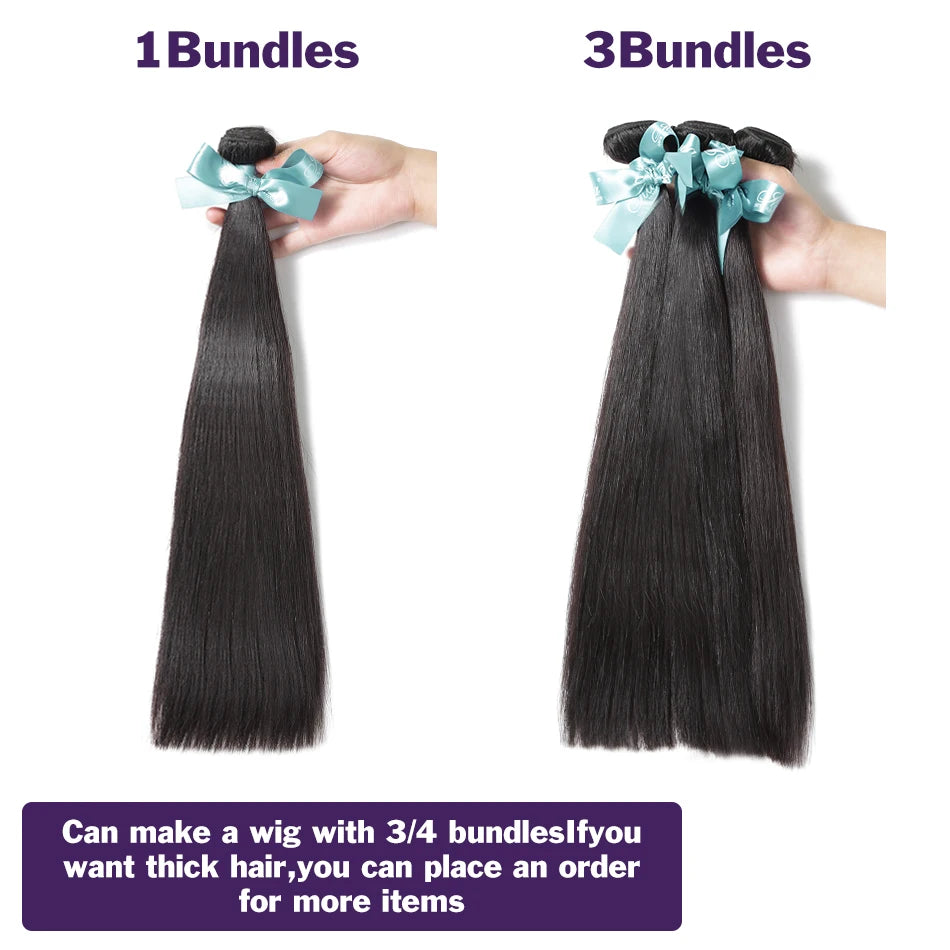 Bone Straight Brazilian Remy Human Hair Bundles Raw Extensions Tissage  Rosabeauty 30 32 40 Inch Bundles 1 2 3 4 5