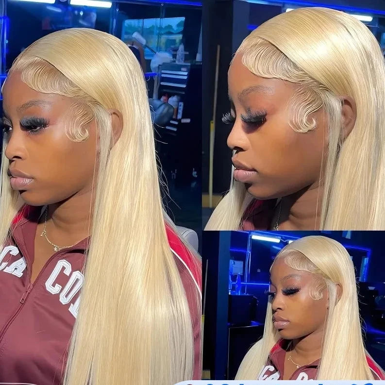 Human Hair Lace Frontal Wig Brazilian Hair Wigs 250 Density Human Hair Wigs Blonde 613 Lace Front Wigs 13x6 Straight